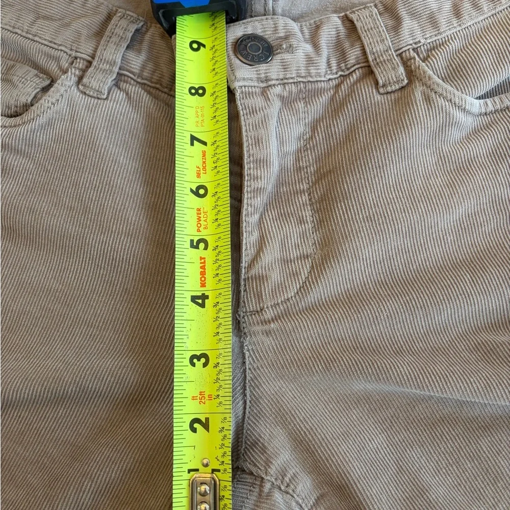 J. Crew Matchstick low rise tan Corduroy Pants 29S women’s